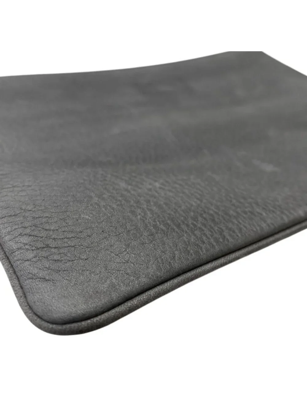 Dior Pouch Clutch Leather Gray Lightweight Capacity Crossbody